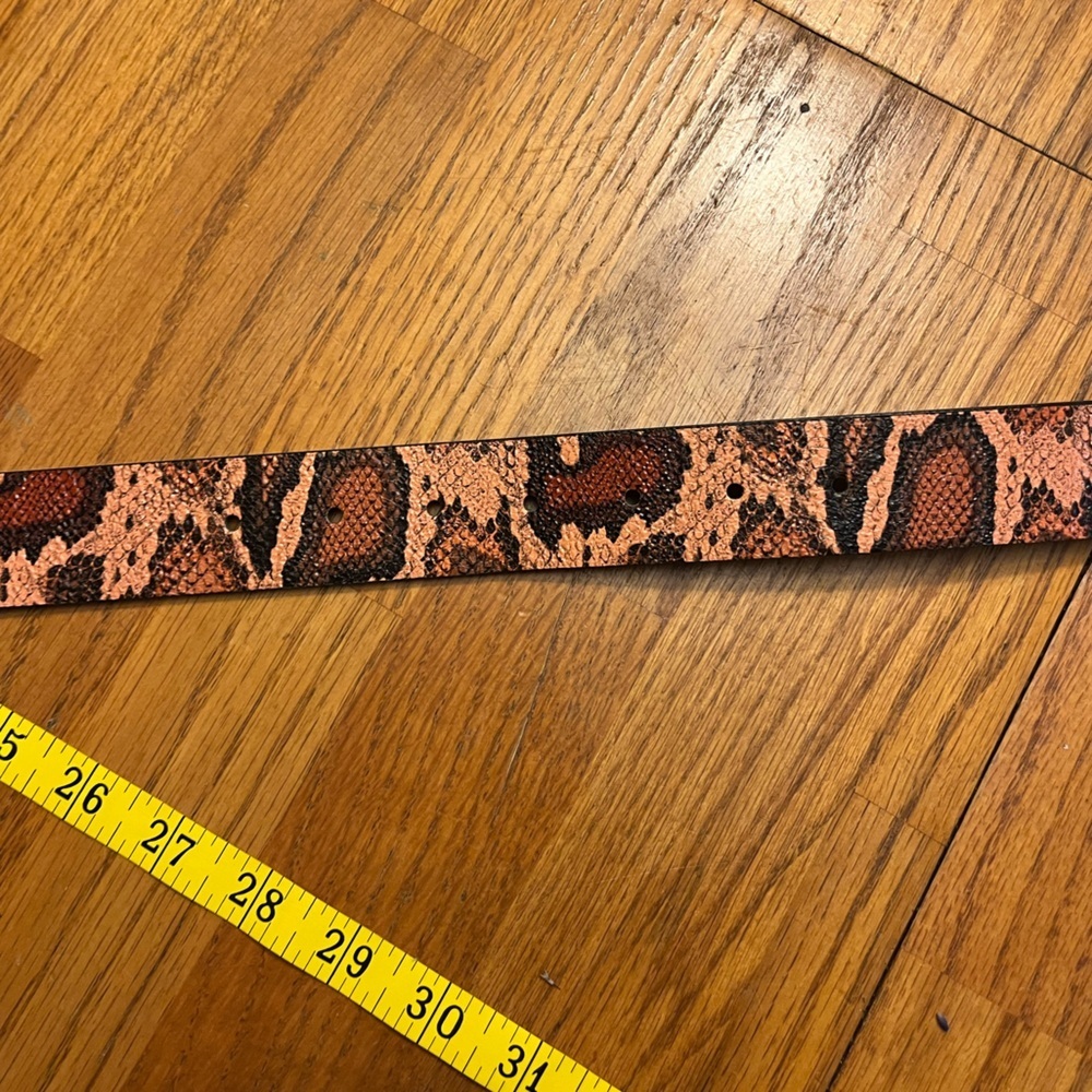 Red/Orange Snakeskin Belt - Picture 2 of 5